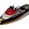 Large Modern Ship With Black And Orange Hull Navigating On Open Sea Under Cloudy Sky