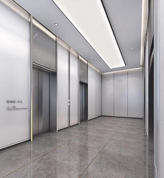 Elevator hall 3d model