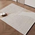 Modern Square Carpet Fabric Carpet Plush Carpet 3d model