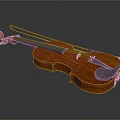 Handcrafted Wooden Violin Instrument With Classic Design And Bow For Music Enthusiasts