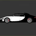 Luxury Sports Car Black White With Sleek Aerodynamic Body Red Accent Interior And Modern Design
