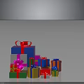 Assorted Colorful Gift Boxes Of Different Sizes With Decorative Ribbons And Bows