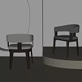Modern Dining Chairs Featuring Light Dark Gray Upholstery Armrests And Wooden Legs