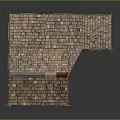 Rustic Wooden Cottage With Tile Roof Chimney And Small Window Exterior