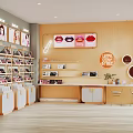 Stylish Cosmetics Store Interior With Lipstick Displays Shelves And Decorative Lighting Fixtures