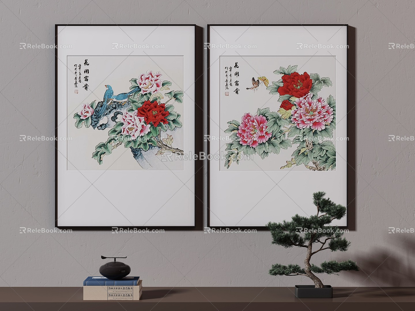 New Chinese Decorative Painting 3d model