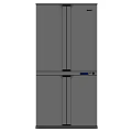 Modern Gray Two Door Refrigerator Freezer With Sleek Design For Home Kitchen