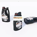 Labeled Black Plastic Bottles With Red Caps For Household Electrical Appliance Care
