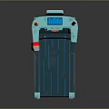 Stylish Blue Modern Treadmill Featuring Digital Display Handrails And Running Belt