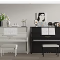 Modern Piano 3d model