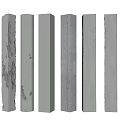 Concrete Columns With Various Textures And Surface Styles For Architectural Design