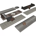 Stylish Padded Benches Featuring Cushioned Seats Various Colors And Decorative Pillows
