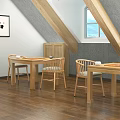 Go Table Chess Table Chess and Cards Room New Chinese Style Table and Chair Leisure Chair Lounge Activity Room Reading Room Mentalist Chair Loft Table 3d model
