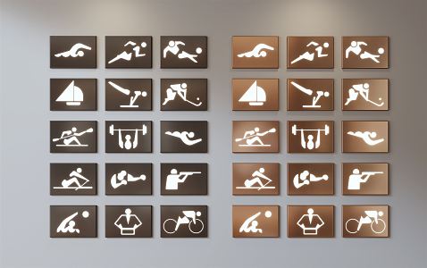 Modern Logo Sports Sign 3d model