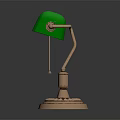 Elegant Green Table Lamp With Brass Base And Crystal Accents For Home Decor