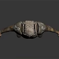 Detailed 3D Military Character With Green Shoulder Armor And Camouflage Uniform Standing Pose