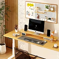 Modern Computer Desk Seascape Desk 3d model