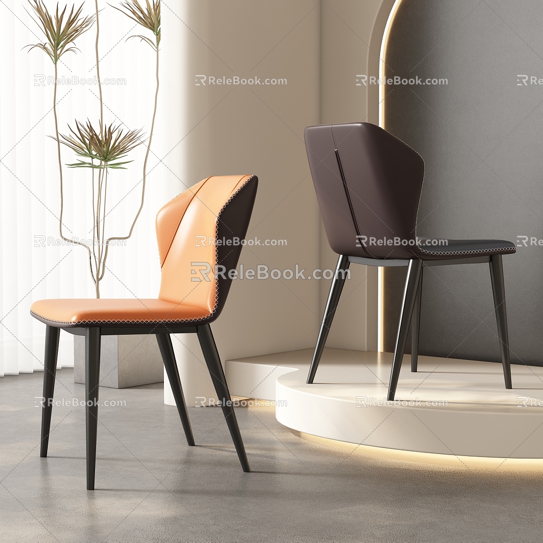 Dining chair combination 3d model