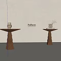 Quiet ancient side a few corners a few small tea table 3d model