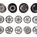 Various Stylish Car Wheels With Unique Spoke Designs And Chrome Finishes