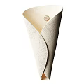 Elegant Modern Wall Lamp With Curved Textured Shade And Metallic Accent