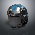 Chrome Reflective Safety Helmet With Full Face Shield And Adjustable Straps For Industrial Use