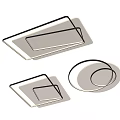 Modern Ceiling Light Rectangular And Circular Designs With Sleek LED Lighting For Living Spaces 3d model