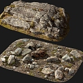 modern stone pile miscellaneous stone pebble gravel 3d model