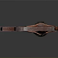 Weapon With Serrated Red Blade Sharp Edges Textured Grip And Sci Fi Design