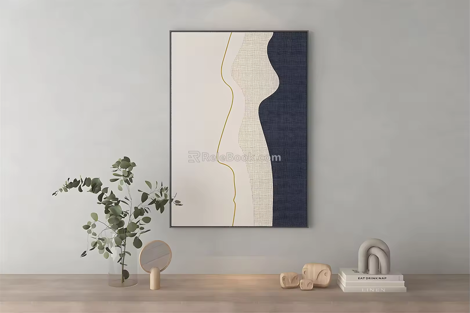 Modern abstract painting texture painting 3d model