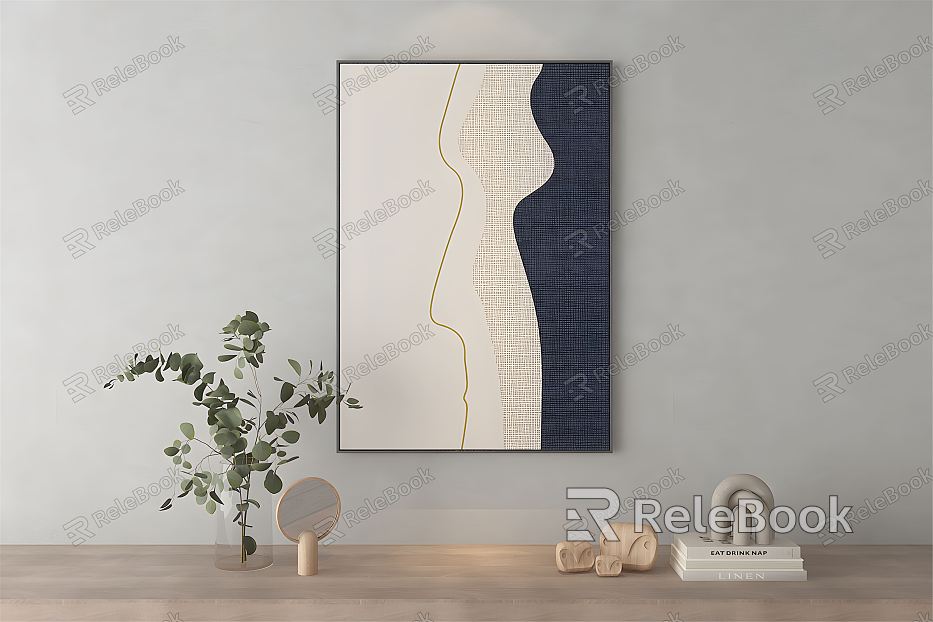 Modern abstract painting texture painting model