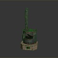 Old Stove Stove Gas Stove Stove Iron Stove Boiler Life Supplies 3d model