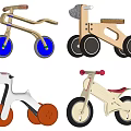 Electric Ride-On Toys for Toddlers Wooden Various Styles with Colorful Wheels