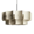 Modern Chandelier With Woven Material And Multiple Rectangular Shades 3d model