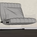 Modern White Padded Leisure Chair With Quilted Design Clear Acrylic Legs And Cushion