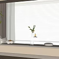 Modern Bay Window Bay Window Table Pillow Bay Window Cushion Shutters Decorative Ornaments 3d model