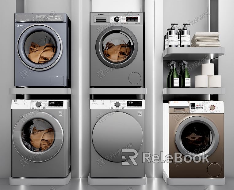 Modern Washing Machine Washing Machine Drum Washing Machine Bathroom Products model