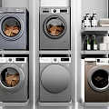 Modern Washing Machines With Sleek Designs And Various Colors For Home Laundry Use