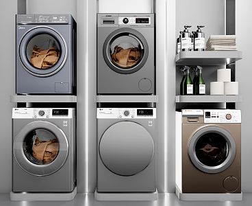 Modern Washing Machine Washing Machine Drum Washing Machine Bathroom Products 3d model