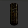 Old Vehicle Tire With Worn Tread Pattern And Detailed Surface Texture 3d model