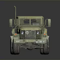 Vintage Military Green Tank With Six Wheels And Star Emblem Design Details