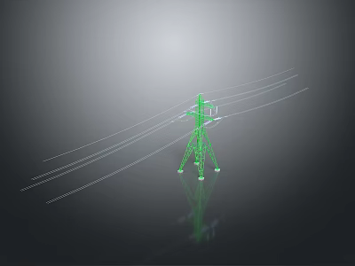 The image focuses on an electric pole and wires without any furniture elements, so it's unable to generate a furniture-themed title based on the picture's key information. 3d model