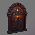 Fantasy Ancient Wooden Door 3d model