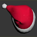 Red and White Santa Hat with Soft Pom Pom for Festive Holiday Wear