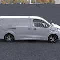 White Peugeot Van With Modern Front Grille And Spacious Windows For Commercial Use