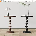 Tradition modern side table solid wood side table 3d model
