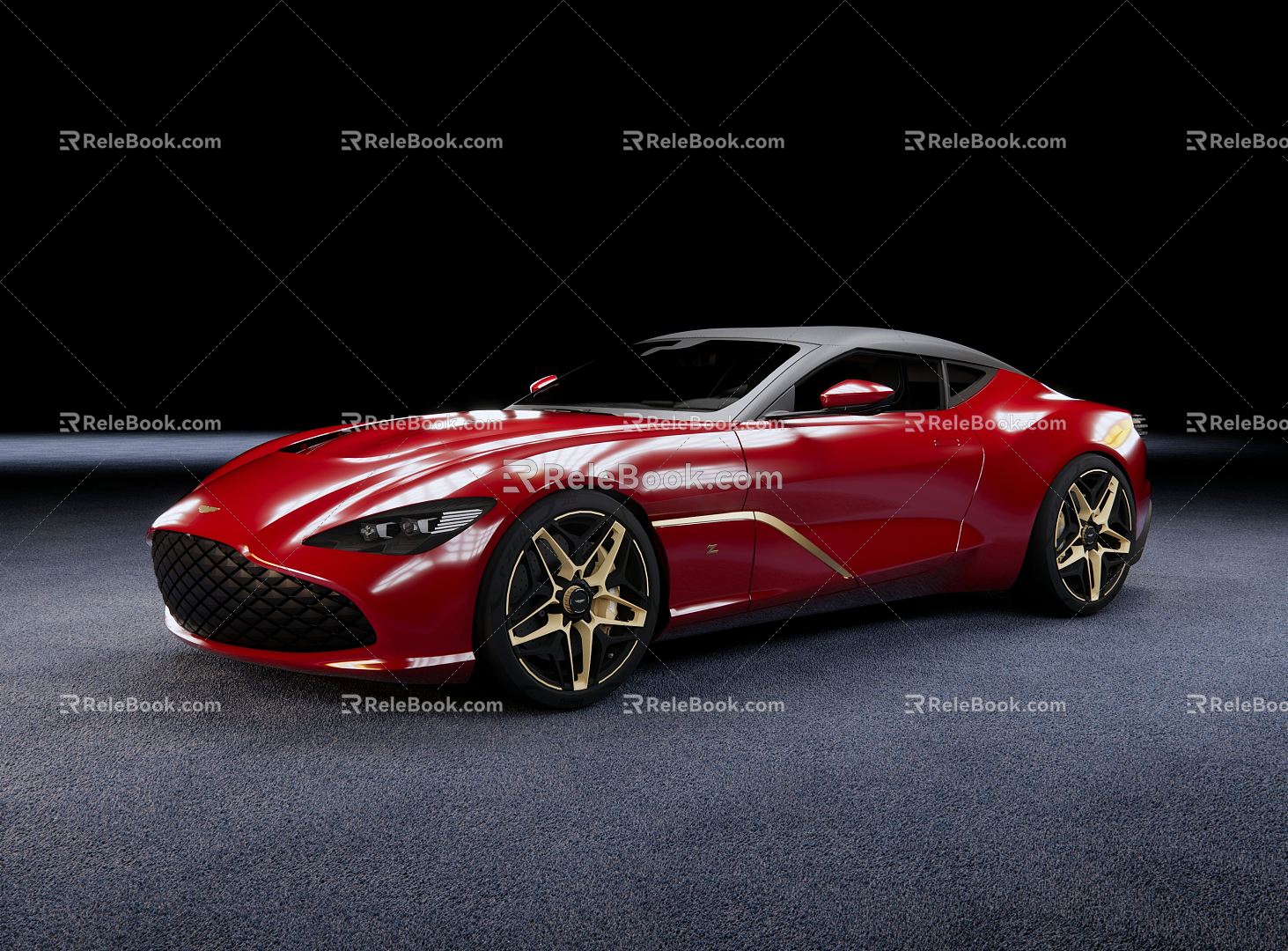 Modern sports car Aston Martin 3d model