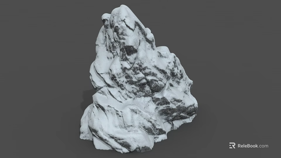 Realistic Rough Rock 3D Model Featuring Natural Stone Textured Surface Design 3d model