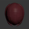 Glossy Red Helmet With Intricate Geometric Texture In Modern 3D Rendered Style