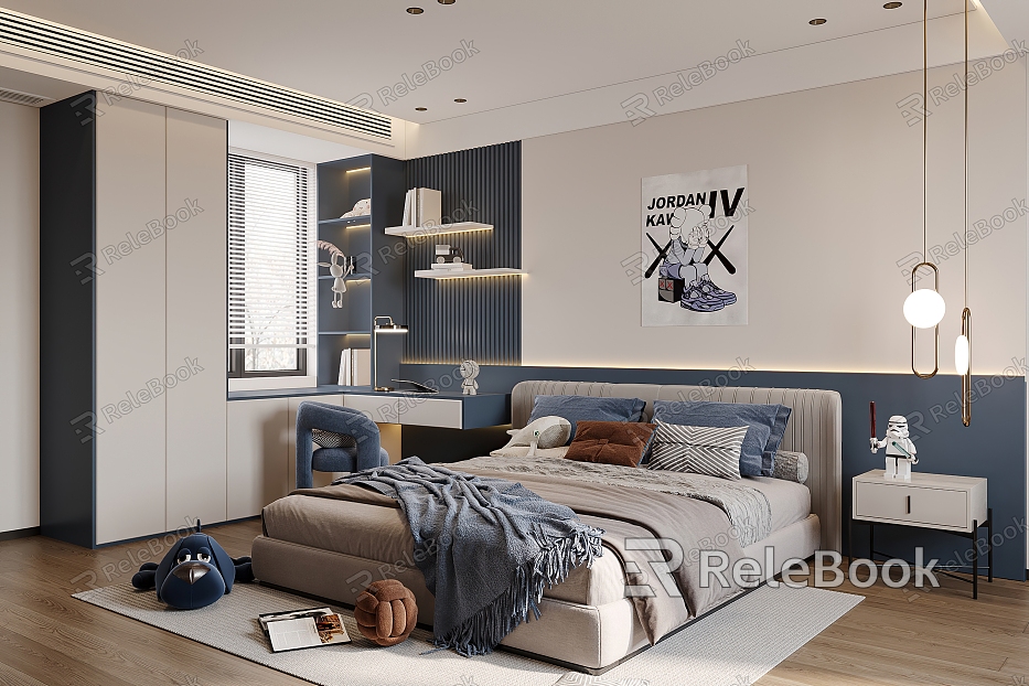 Modern Boys' Room model